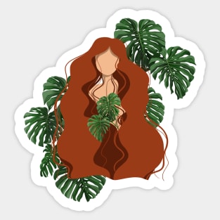 Plant lady abstract illustration 6 Sticker